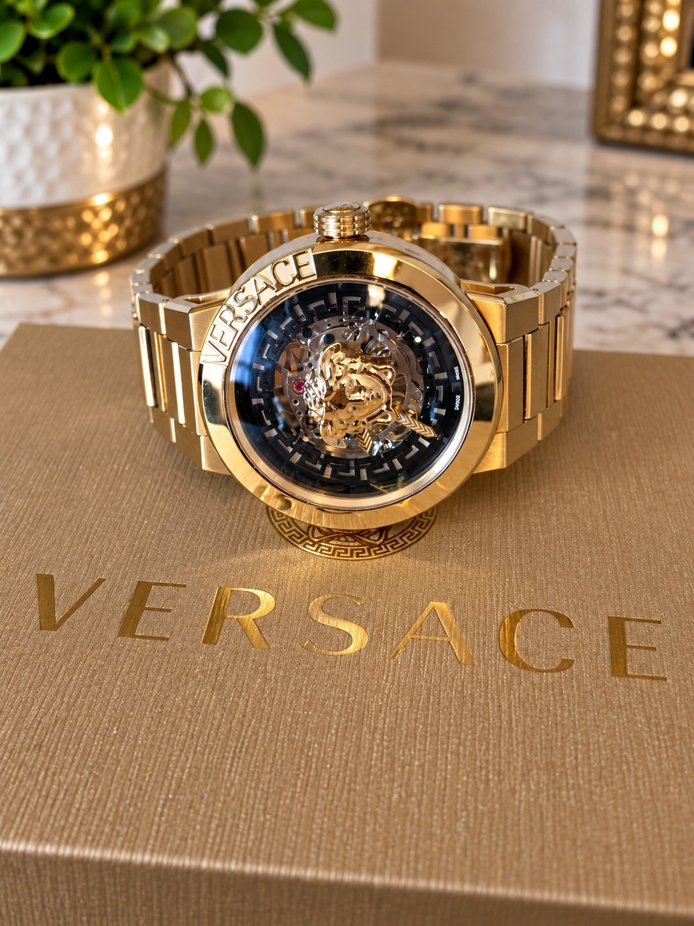 Versace Limited EditionGold Unisex Medusa Automatic Watch
